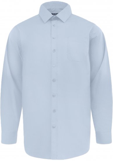 D555 Oliver Plekikindel Triikimisvaba Veniv Pikkade Varrukatega Särk Taevasinine - Särgid - Meeste suured särgid 2XL – 8XL