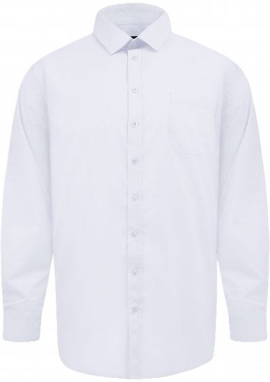 D555 Oliver Plekikindel Triikimisvaba Veniv Pikkade Varrukatega Särk Valge - Särgid - Meeste suured särgid 2XL – 8XL