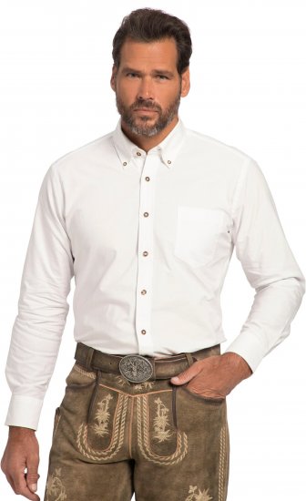 JP1880 Shirt Modern Fit Traditional Stag Horn White - Särgid - Meeste suured särgid 2XL – 8XL
