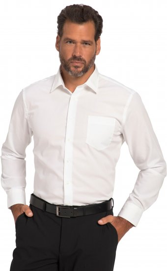 JP1880 Shirt Business Modern Fit White TALL - MEESTERIIDED MT-6XLT - Pikad meeste riided