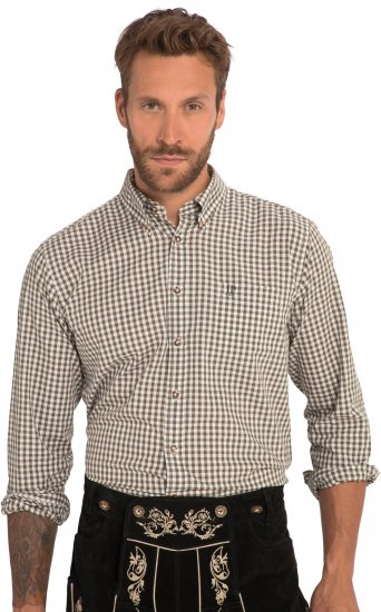 JP1880 Shirt Checked Traditional Long Sleeve Olive Green - Pidulikud rõivad - Pidulikud rõivad – Tähistamiseks Stiilselt ja Mugavalt