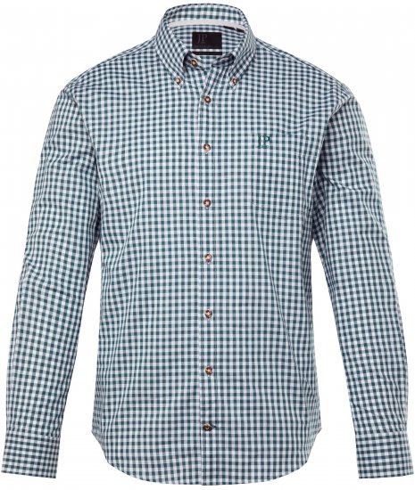 JP1880 Shirt Checked Traditional Long Sleeve Jade - Pidulikud rõivad - Pidulikud rõivad – Tähistamiseks Stiilselt ja Mugavalt
