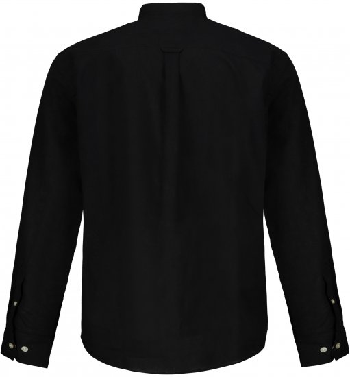 JP1880 Shirt Linen Blend Long Sleeve Black TALL - MEESTERIIDED MT-6XLT - Pikad meeste riided