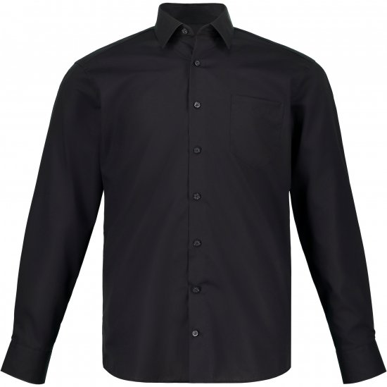 JP1880 Shirt Business Kent Collar Long Sleeve Black TALL - MEESTERIIDED MT-6XLT - Pikad meeste riided