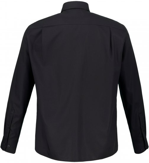 JP1880 Shirt Business Kent Collar Long Sleeve Black TALL - MEESTERIIDED MT-6XLT - Pikad meeste riided