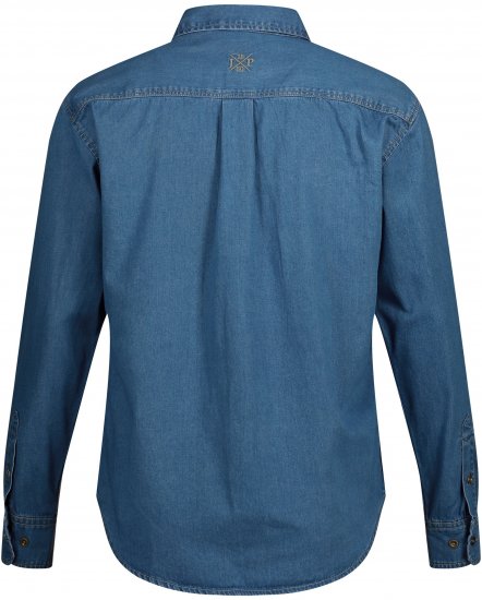 JP1880 Shirt Denim Long Sleeve Blue TALL - MEESTERIIDED MT-6XLT - Pikad meeste riided