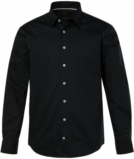 JP1880 Shirt Long Sleeve Modern Fit Black TALL - MEESTERIIDED MT-6XLT - Pikad meeste riided