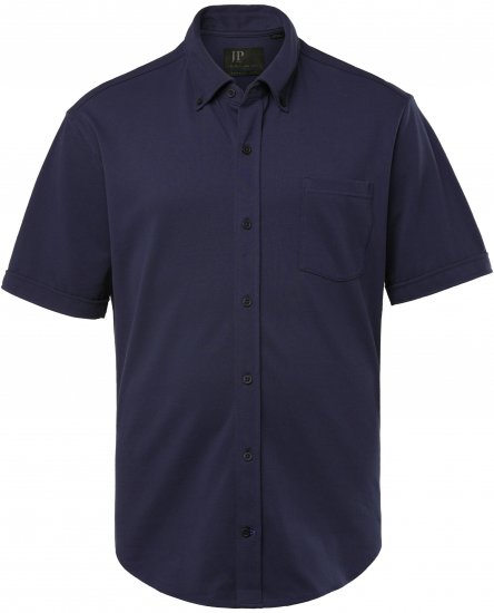 JP1880 Shirt Pique Short Sleeve Flexnamic Night Blue TALL - MEESTERIIDED MT-6XLT - Pikad meeste riided