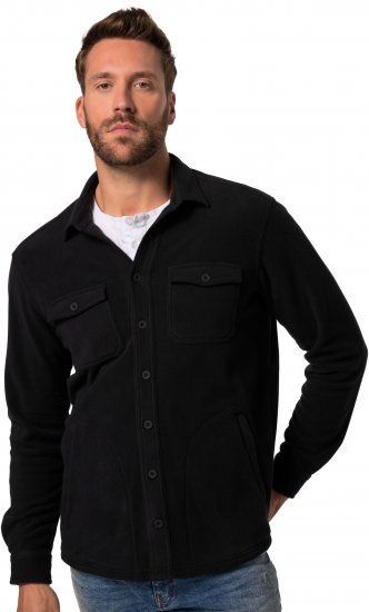 JP1880 Overshirt Fleece Long Sleeve Black TALL - MEESTERIIDED MT-6XLT - Pikad meeste riided