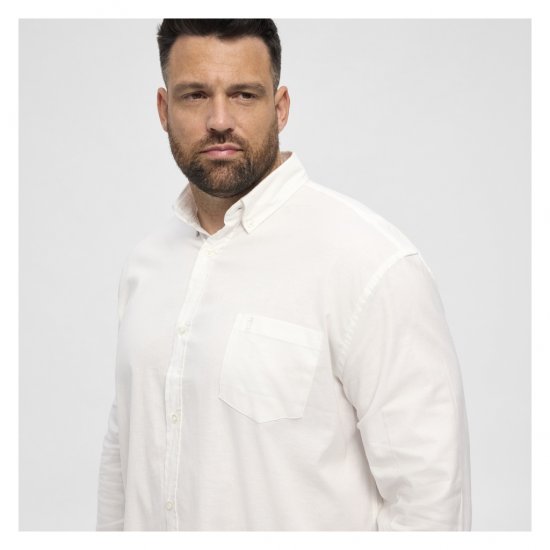 North Latitude Oxford Shirt White - Särgid - Meeste suured särgid 2XL – 8XL