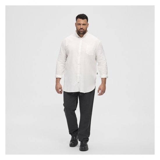 North Latitude Oxford Shirt White - Särgid - Meeste suured särgid 2XL – 8XL