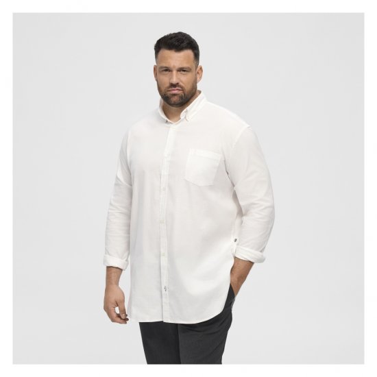 North Latitude Oxford Shirt White - Särgid - Meeste suured särgid 2XL – 8XL