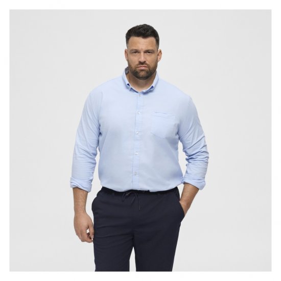 North Latitude Oxford Shirt Light Blue - Särgid - Meeste suured särgid 2XL – 8XL