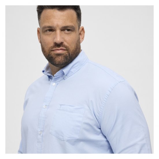 North Latitude Oxford Shirt Light Blue - Särgid - Meeste suured särgid 2XL – 8XL