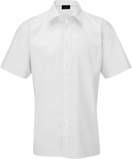 Espionage SH147 Short Sleeve Plain Collar Shirt White - Lühikeste varrukatega särgid - Meeste Lühikeste varrukatega särgid 