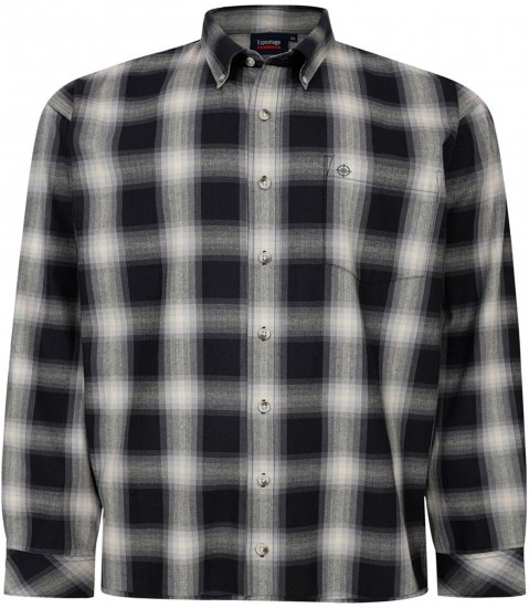 Espionage SH419 Long Sleeve Checked Shirt Black/Grey - Pikkade varrukatega särgid - 