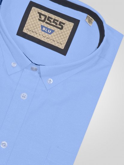 D555 James Lühikeste Varrukatega Oxford-Särk TALL Taevasinine - TALL särgid - 