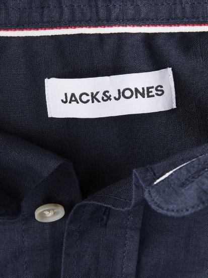 Jack & Jones Henry Slub Short Sleeve Navy - Särgid - Meeste suured särgid 2XL – 8XL