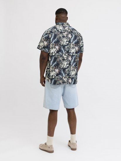 Jack & Jones Honolulu Short Sleeve Resort Shirt Black - Särgid - Meeste suured särgid 2XL – 8XL