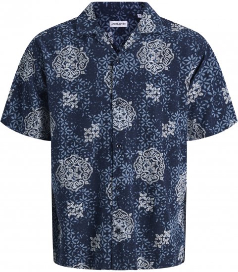 Jack & Jones Alfredo Shirt Short Sleeve Blue - Lühikeste varrukatega särgid - Meeste Lühikeste varrukatega särgid 