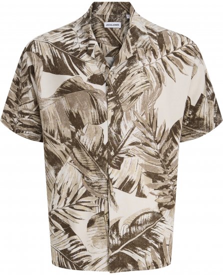 Jack & Jones Jeff Resort Short Sleeve Shirt Brown - Särgid - Meeste suured särgid 2XL – 8XL