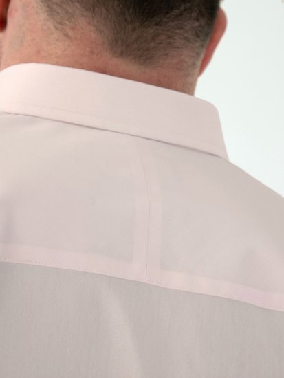 D555 Lucas Plekikindel Triikimisvaba Veniv Lühikeste Varrukatega Särk Roosa - Särgid - Meeste suured särgid 2XL – 8XL