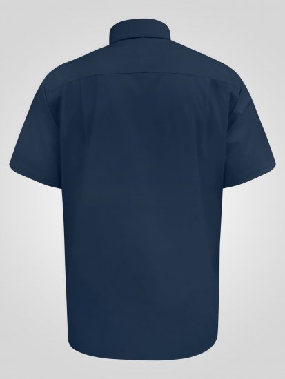 D555 Lucas Plekikindel Triikimisvaba Veniv Lühikeste Varrukatega Särk Mereväesinine - Särgid - Meeste suured särgid 2XL – 8XL