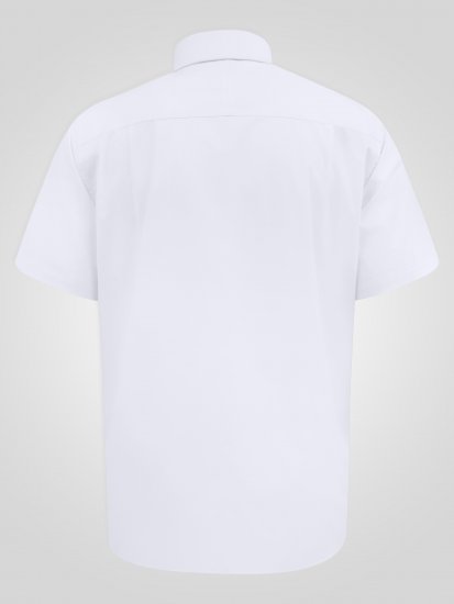 D555 Lucas Plekikindel Triikimisvaba Veniv Lühikeste Varrukatega Särk Valge - Särgid - Meeste suured särgid 2XL – 8XL