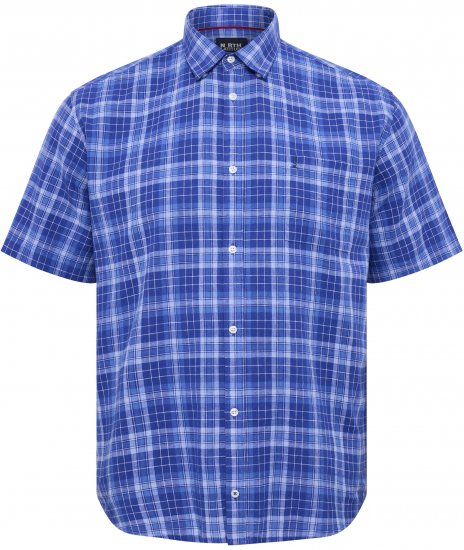 North Latitude 51145 Checked Short Sleeve Shirt Cobolt Blue - Lühikeste varrukatega särgid - Meeste Lühikeste varrukatega särgid 