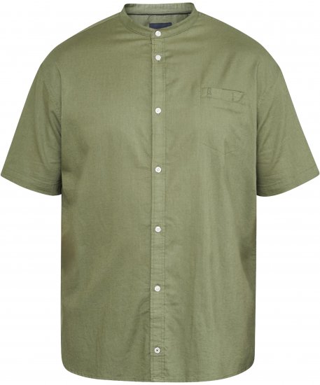 North Latitude 61109 Lühikeste Varrukatega Särk Püstkraega Oliivroheline - Särgid - Meeste suured särgid 2XL – 8XL