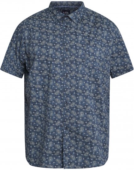 North Latitude 61112 Üleni Trükimustriga Stretch-Särk Tumesinine - Särgid - Meeste suured särgid 2XL – 8XL