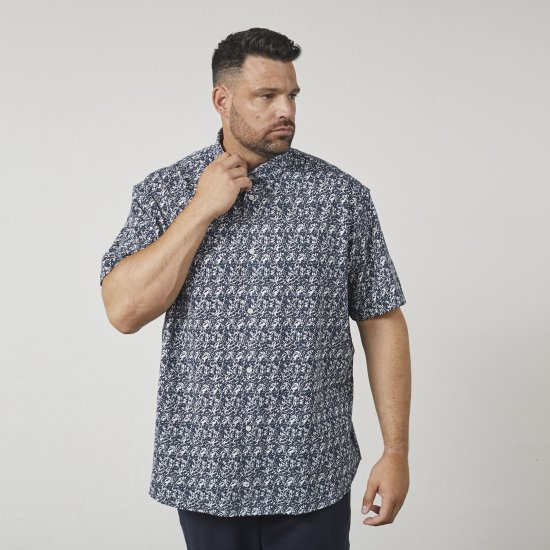 North Latitude 61114 Üleni Trükimustriga Jersey-Särk Tumesinine - Särgid - Meeste suured särgid 2XL – 8XL