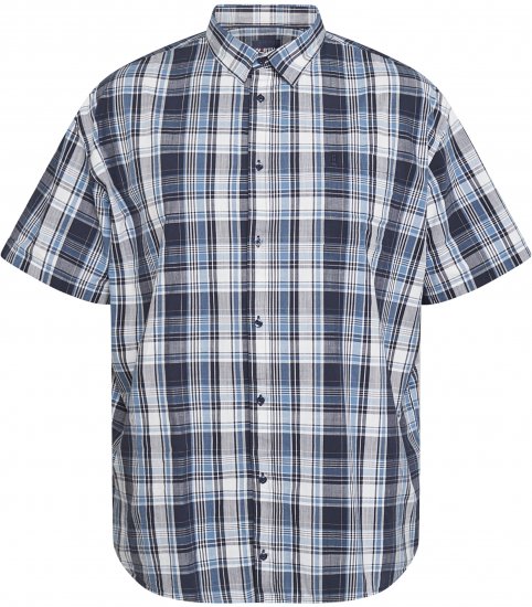 North Latitude 61115 Ruuduline Särk Extra-Pika Kereosaga Tumesinine - Särgid - Meeste suured särgid 2XL – 8XL