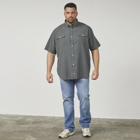North Latitude 61306 Lühikeste Varrukatega Ülesärk Tumeroheline - Särgid - Meeste suured särgid 2XL – 8XL
