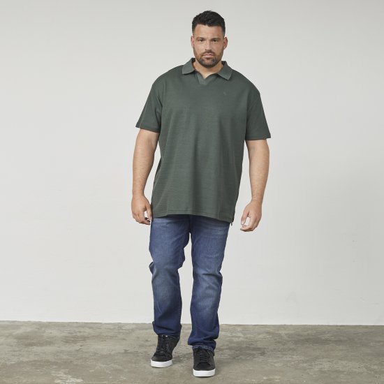 North Latitude 61346 V-Kaelusega Polo Tumeroheline - Polosärgid - Meeste suured polosärgid 2XL – 8XL