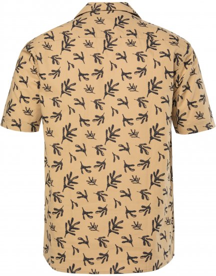 JP1880 Boxy Cuba Short Sleeve Shirt Camel - Särgid - Meeste suured särgid 2XL – 8XL