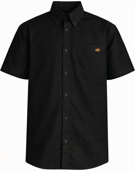 Motley Denim Zagreb Lühikeste Varrukatega Särk Must - Särgid - Meeste suured särgid 2XL – 8XL