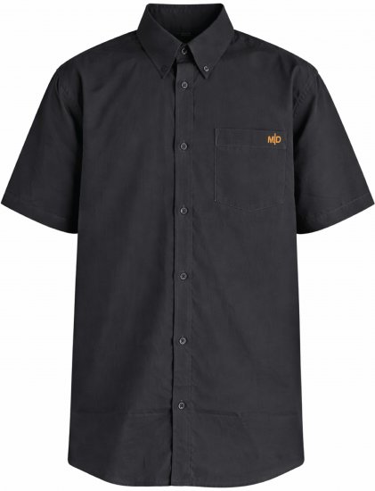 Motley Denim Zagreb Lühikeste Varrukatega Särk Tumehall - Särgid - Meeste suured särgid 2XL – 8XL