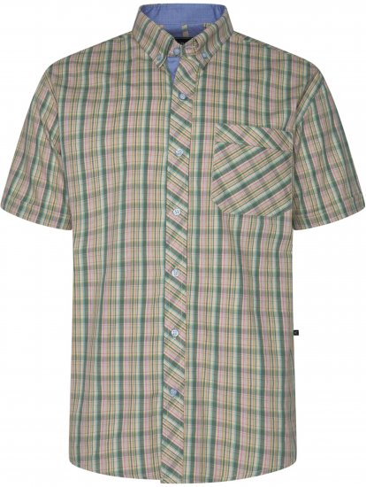 Kam Jeans 6371 Checked Short Sleeve Shirt Multicolored - Särgid - Meeste suured särgid 2XL – 8XL