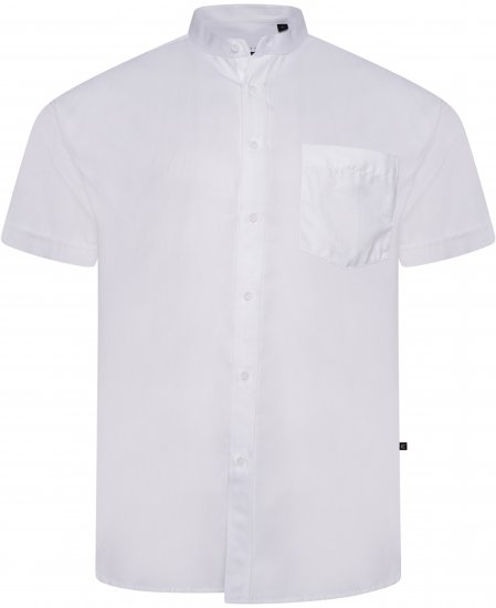 Kam Jeans P020 Premium Short Sleeve Oxford Shirt White - Särgid - Meeste suured särgid 2XL – 8XL