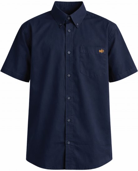 Motley Denim Zagreb Lühikeste Varrukatega Särk Tumesinine - Särgid - Meeste suured särgid 2XL – 8XL