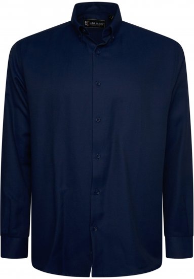 Kam Jeans 6357 Dobby Weave Shirt Navy - Särgid - Meeste suured särgid 2XL – 8XL