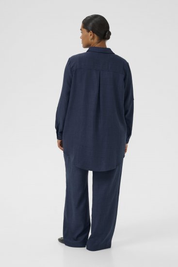 Kaffe Curve Ellie Shirt Tunic Moon Indigo Blue - Tuunikad - 