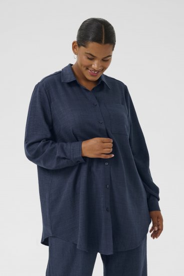 Kaffe Curve Ellie Shirt Tunic Moon Indigo Blue - Tuunikad - 