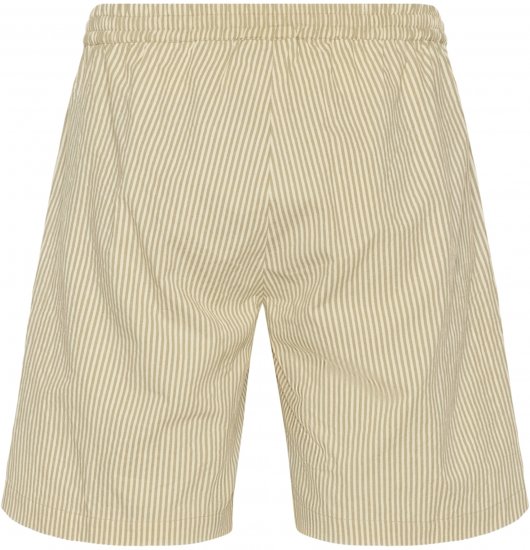 Kaffe Curve Nana Triibulised lühikesed püksid Chincilla/Valge triibuline - Teksad & Püksid Suuremates Suurustes – Plus Size - 