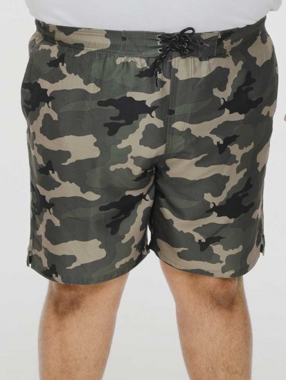 D555 Kody Camo Printed Swimshorts Khaki - Ujumispüksid - Meeste Suured Ujumispüksid