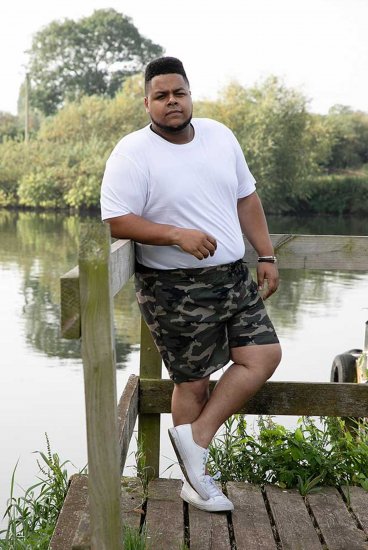 D555 Kody Camo Printed Swimshorts Khaki - Ujumispüksid - Meeste Suured Ujumispüksid