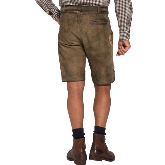 JP1880 Shorts Goat Suede with Belt Buckle Traditional Moss Green - Pidulikud rõivad - Pidulikud rõivad – Tähistamiseks Stiilselt ja Mugavalt