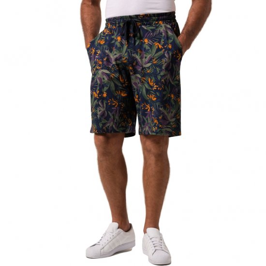 JP1880 Bermuda Shorts Floral All-over Print Navy - Lühikesed püksid - Lühikesed Püksid suured suurused: W40-W60