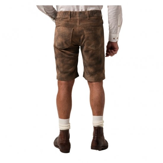 JP1880 Shorts Leather Traditional Cowhide Brown - Lühikesed püksid - Lühikesed Püksid suured suurused: W40-W60